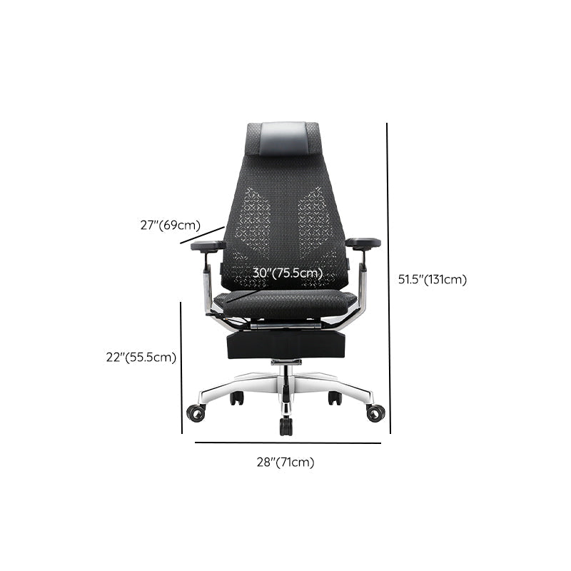 Modern Slide Office Chair Removable Arms Adjustable Seat Height Desk Chair with Wheels Clearhalo 'furn' 'furn_office_chair' 'Furniture' 'Office Chairs' 'Office Furniture' 'office_chair' 7042843