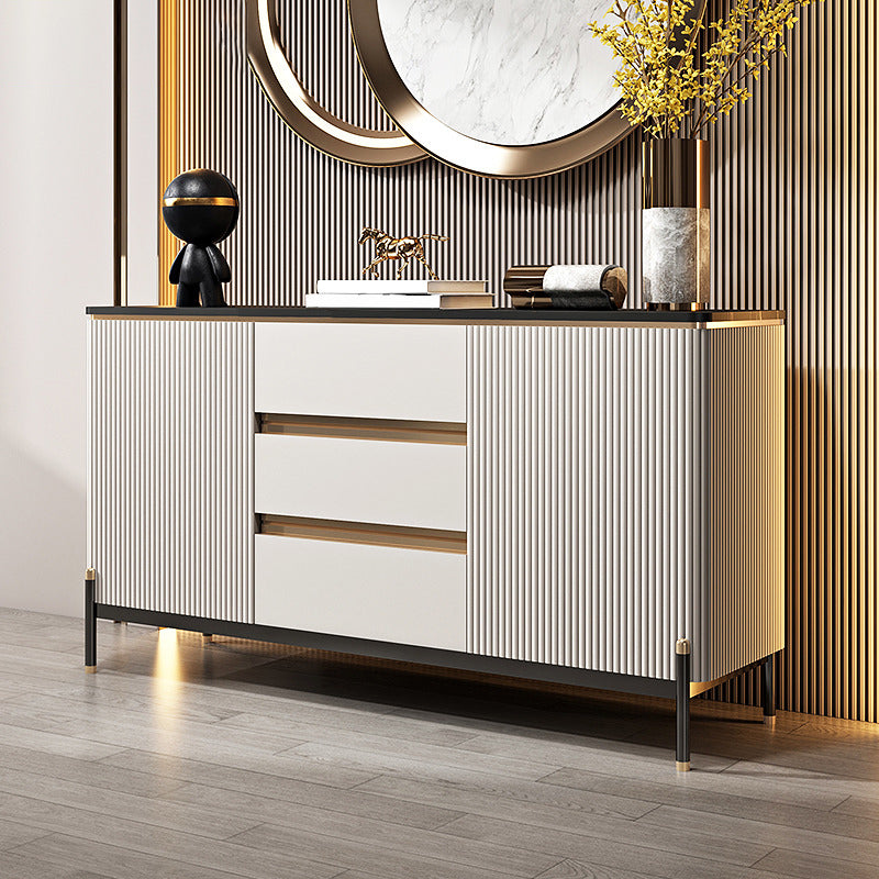 Strete sideboard di pietra server moderno e contemporaneo con armadi e cassetti