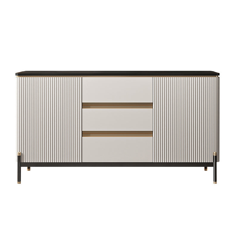 Strete sideboard di pietra server moderno e contemporaneo con armadi e cassetti