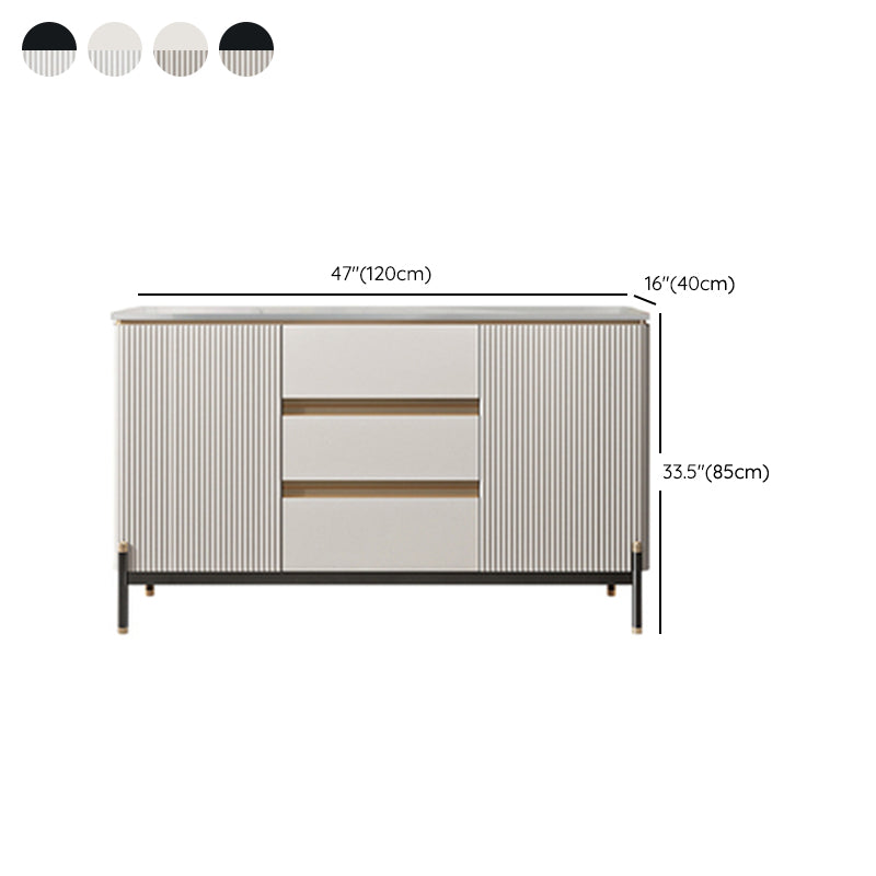 Strete sideboard di pietra server moderno e contemporaneo con armadi e cassetti