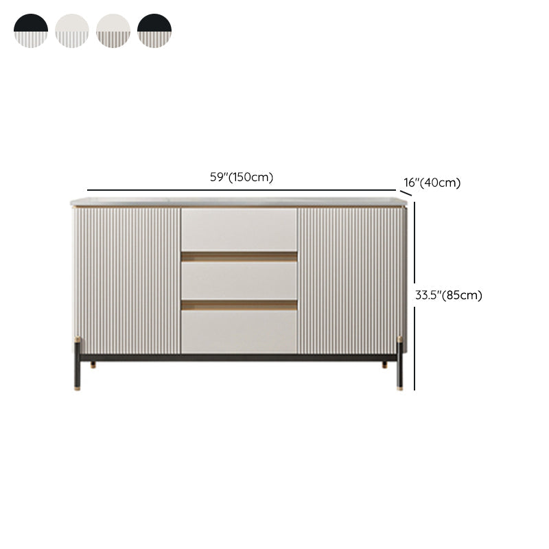 Strete sideboard di pietra server moderno e contemporaneo con armadi e cassetti