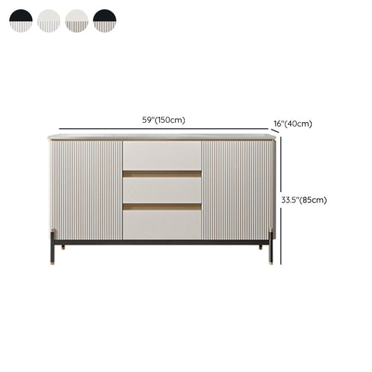 Strete sideboard di pietra server moderno e contemporaneo con armadi e cassetti