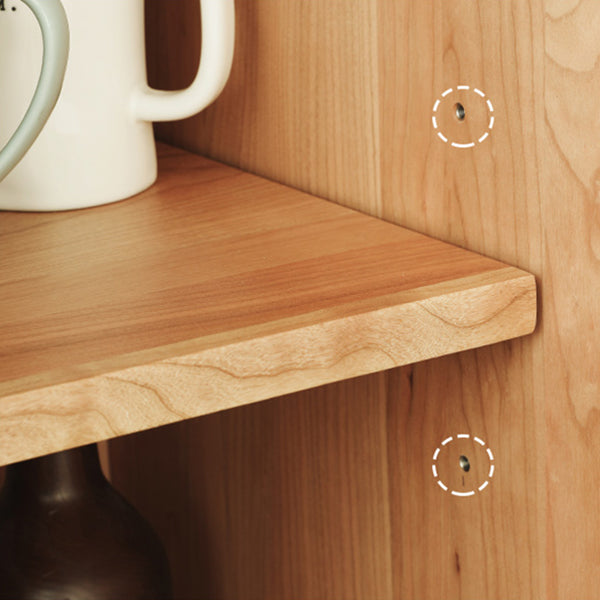 Scheda laterale per scaffalature regolabili in legno contemporaneo con cassetti e armadi