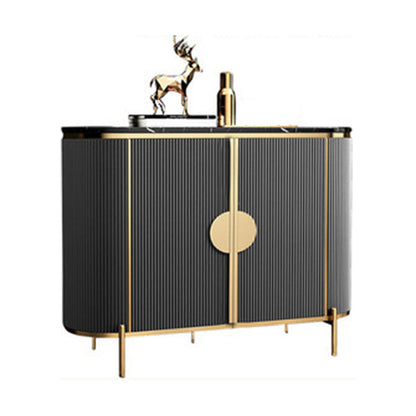 Scheda laterale Glam Credenza Stone Glass con armadi e cassetti