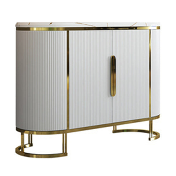 Scheda laterale Glam Credenza Stone Glass con armadi e cassetti