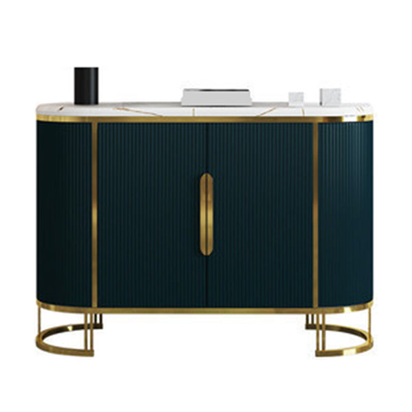 Scheda laterale Glam Credenza Stone Glass con armadi e cassetti