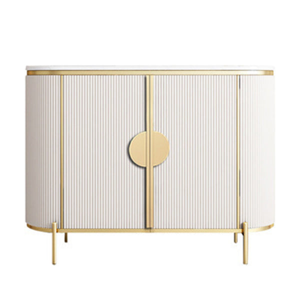 Scheda laterale Glam Credenza Stone Glass con armadi e cassetti