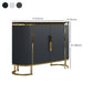 Scheda laterale Glam Credenza Stone Glass con armadi e cassetti