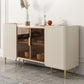 Glam Style Buffet Stand Stone Credenza with Cabinets and Drawers Clearhalo 'buffet_sideboard' 'Buffets & Sideboards' 'furn' 'furn_buffet_sideboard' 'Furniture' 'Kitchen & Dining Furniture' 7043100
