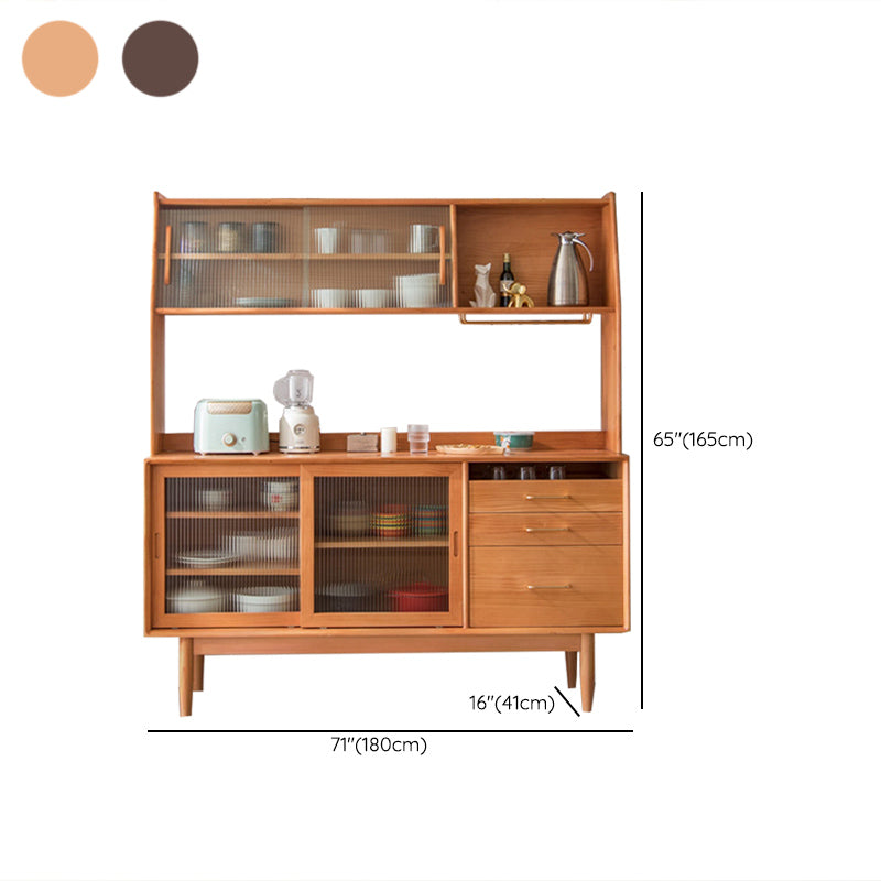 Buffet di sideboard in legno massiccio di pino con cassetti moderni a buffet da pranzo