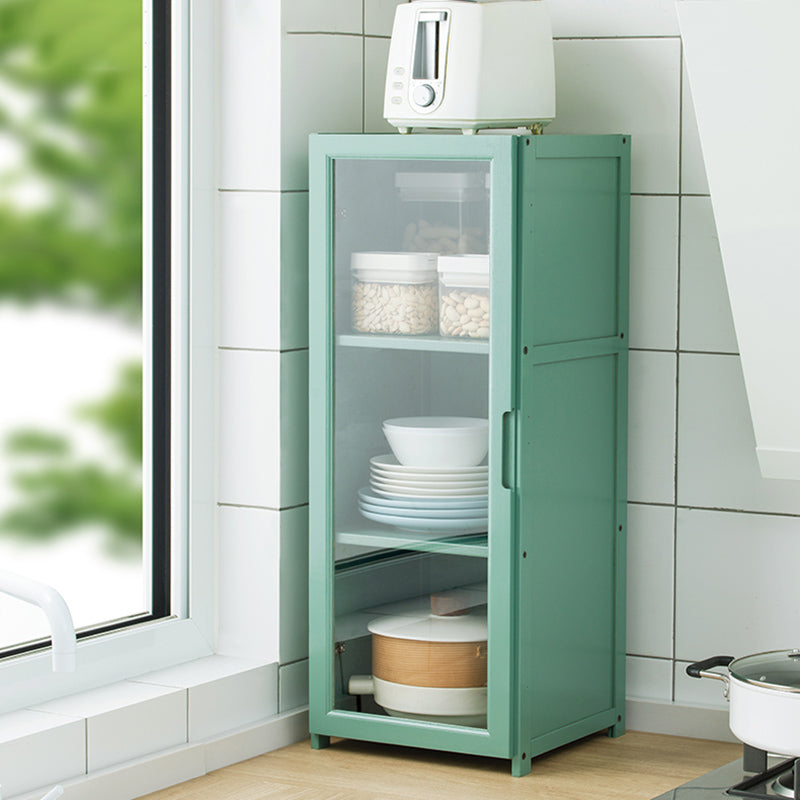 Green Dining Server with Adjustable Shelves Bamboo Buffet Server Clearhalo 'buffet_sideboard' 'Buffets & Sideboards' 'furn' 'furn_buffet_sideboard' 'Furniture' 'Kitchen & Dining Furniture' 7043171