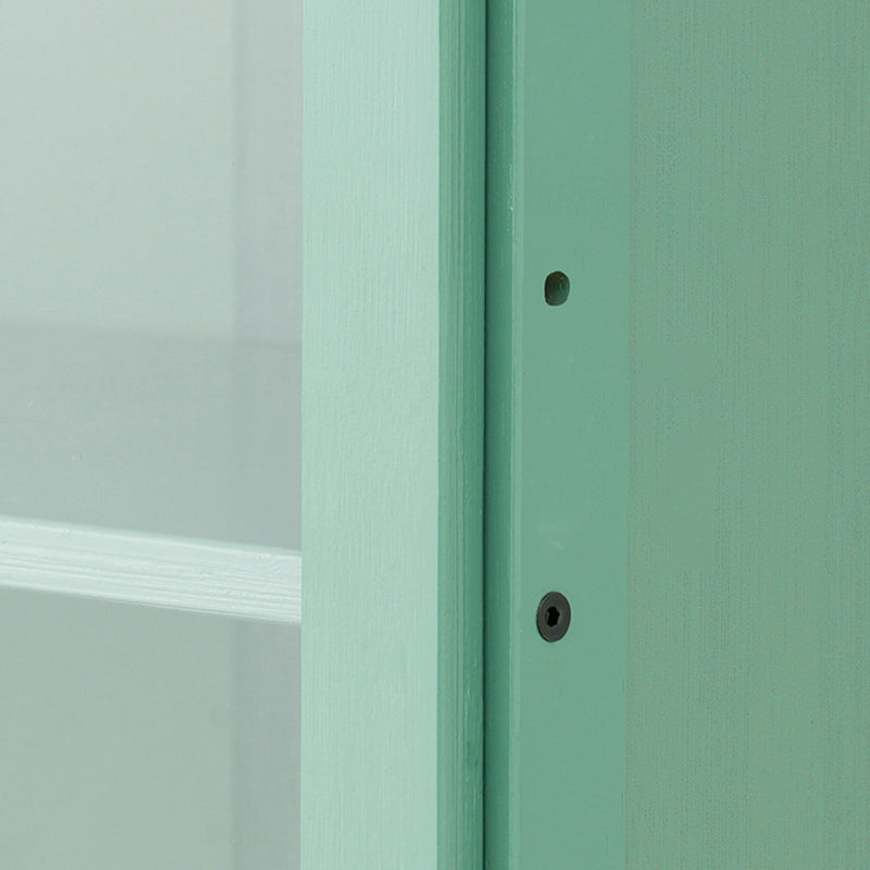 Green Dining Server with Adjustable Shelves Bamboo Buffet Server Clearhalo 'buffet_sideboard' 'Buffets & Sideboards' 'furn' 'furn_buffet_sideboard' 'Furniture' 'Kitchen & Dining Furniture' 7043176