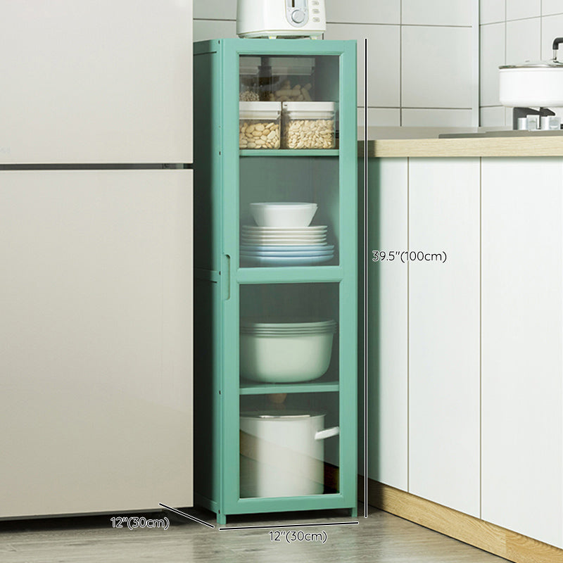 Green Dining Server with Adjustable Shelves Bamboo Buffet Server Clearhalo 'buffet_sideboard' 'Buffets & Sideboards' 'furn' 'furn_buffet_sideboard' 'Furniture' 'Kitchen & Dining Furniture' 7043188