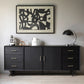 Black Buffet Server with Drawers Pine Solid Wood Dining Server Clearhalo 'buffet_sideboard' 'Buffets & Sideboards' 'furn' 'furn_buffet_sideboard' 'Furniture' 'Kitchen & Dining Furniture' 7043196