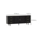 Black Buffet Server with Drawers Pine Solid Wood Dining Server Clearhalo 'buffet_sideboard' 'Buffets & Sideboards' 'furn' 'furn_buffet_sideboard' 'Furniture' 'Kitchen & Dining Furniture' 7043205