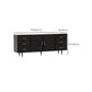 Black Buffet Server with Drawers Pine Solid Wood Dining Server Clearhalo 'buffet_sideboard' 'Buffets & Sideboards' 'furn' 'furn_buffet_sideboard' 'Furniture' 'Kitchen & Dining Furniture' 7043207