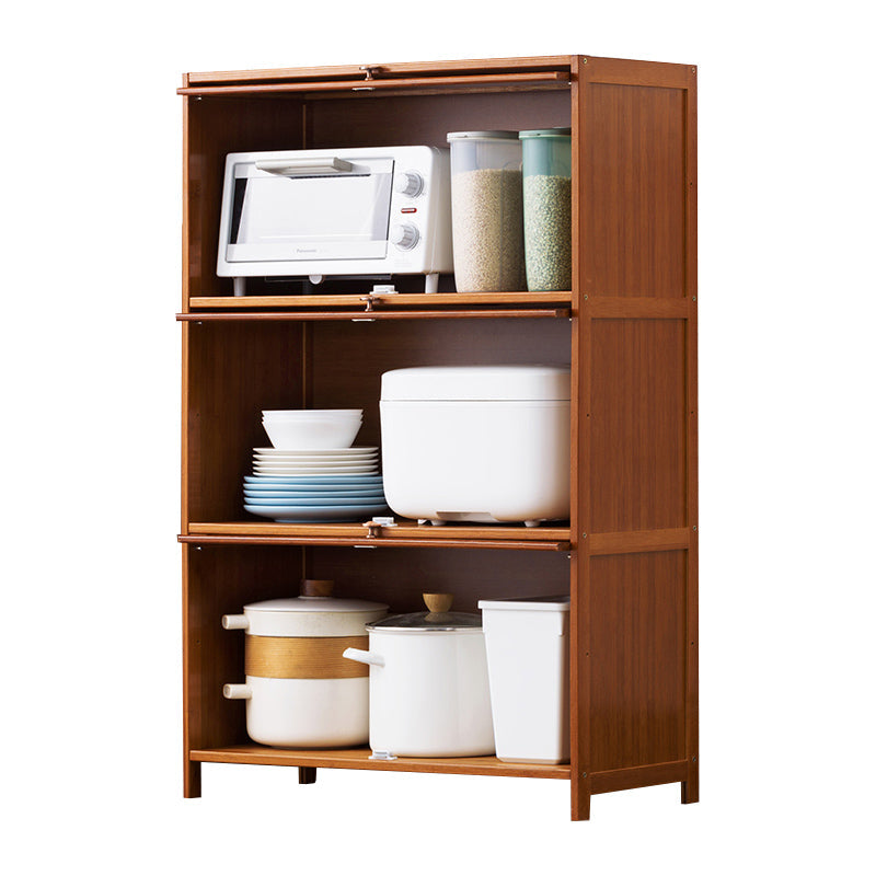 Server da pranzo di bambù Brown Celevaboard a buffet contemporaneo per casa