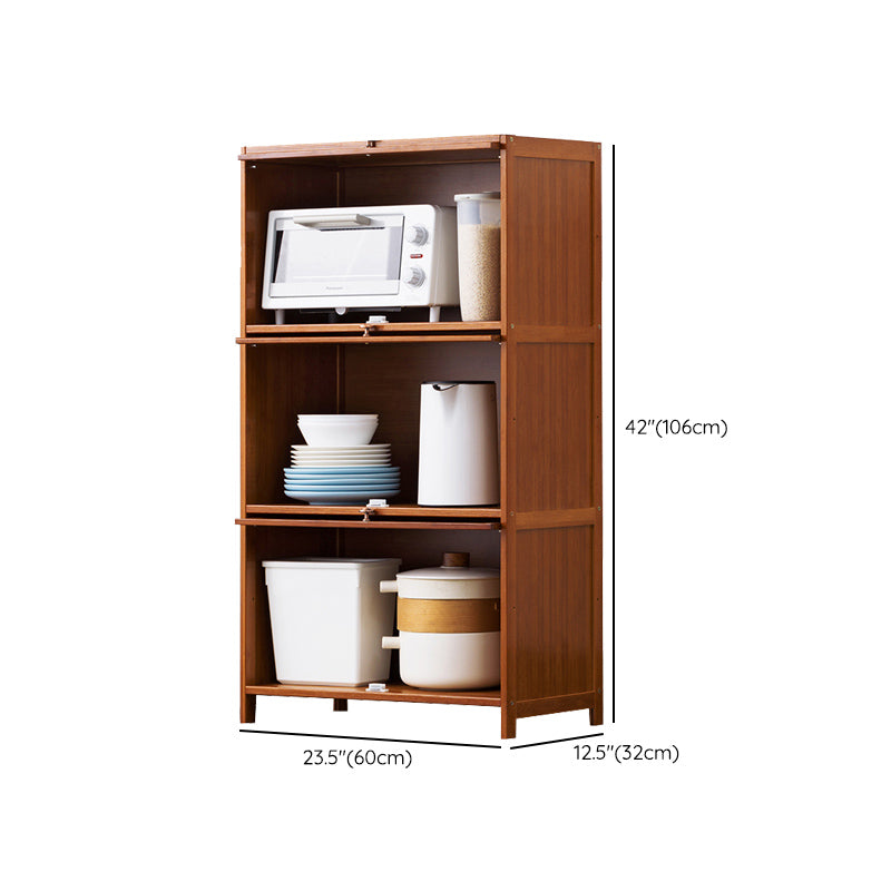 Server da pranzo di bambù Brown Celevaboard a buffet contemporaneo per casa