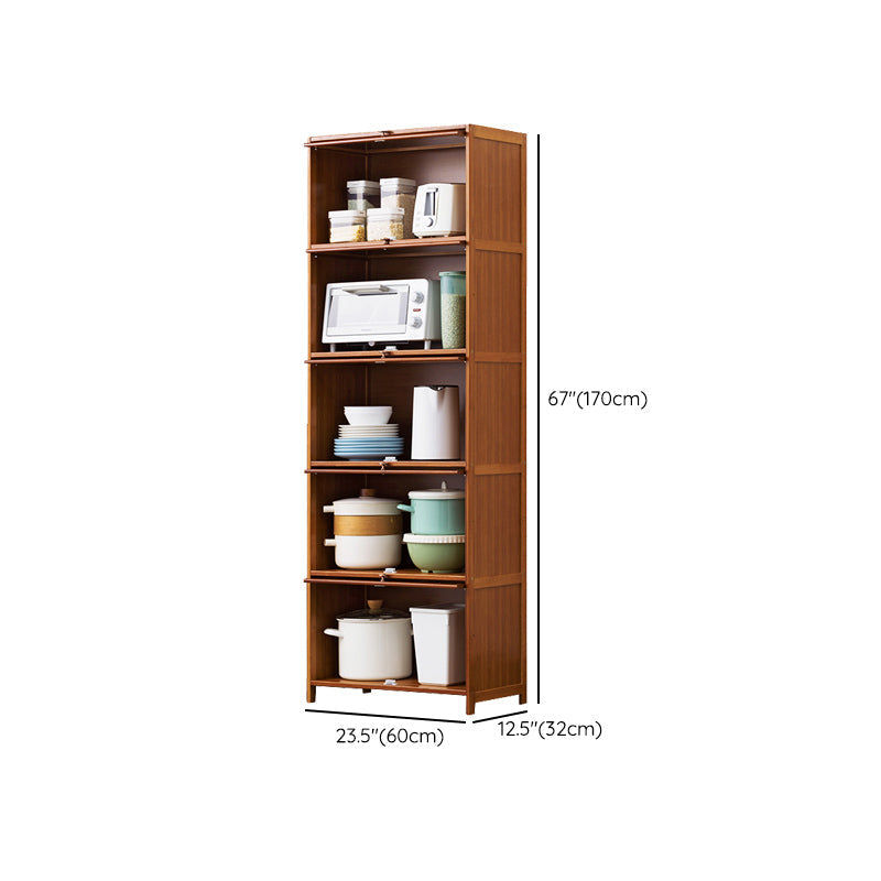 Server da pranzo di bambù Brown Celevaboard a buffet contemporaneo per casa