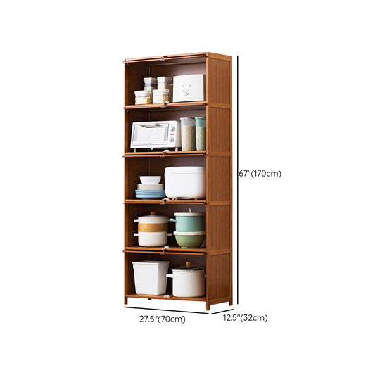 Server da pranzo di bambù Brown Celevaboard a buffet contemporaneo per casa