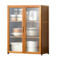 Bamboo Dining Server Contemporary Brown Sideboard Cabinet with Cabinets 23.6"L x 11.8"W x 30.7"H Clearhalo 'buffet_sideboard' 'Buffets & Sideboards' 'furn' 'furn_buffet_sideboard' 'Furniture' 'Kitchen & Dining Furniture' 7043294