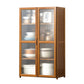Bamboo Dining Server Contemporary Brown Sideboard Cabinet with Cabinets 23.6"L x 11.8"W x 39.4"H Clearhalo 'buffet_sideboard' 'Buffets & Sideboards' 'furn' 'furn_buffet_sideboard' 'Furniture' 'Kitchen & Dining Furniture' 7043296