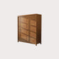 Modern Style Wardrobe Cabinet Wood Clothes Rail Wardrobe Armoire with Shelves