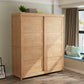 Modern Style Wardrobe Cabinet Wood Clothes Rail Wardrobe Armoire with Shelves