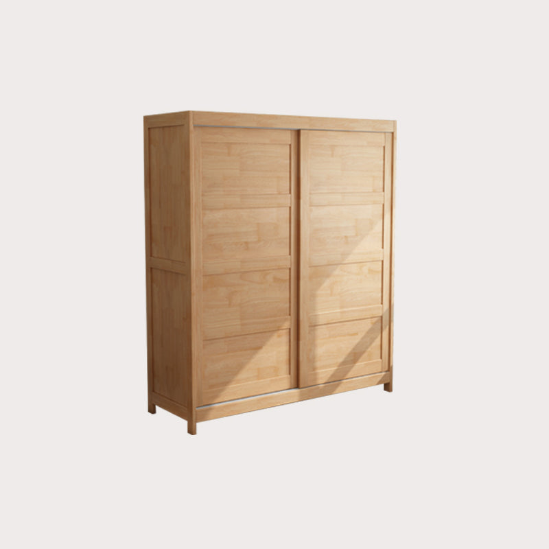 Modern Style Wardrobe Cabinet Wood Clothes Rail Wardrobe Armoire with Shelves