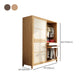Modern Style Wardrobe Cabinet Wood Clothes Rail Wardrobe Armoire with Shelves