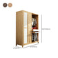 Modern Style Wardrobe Cabinet Wood Clothes Rail Wardrobe Armoire with Shelves