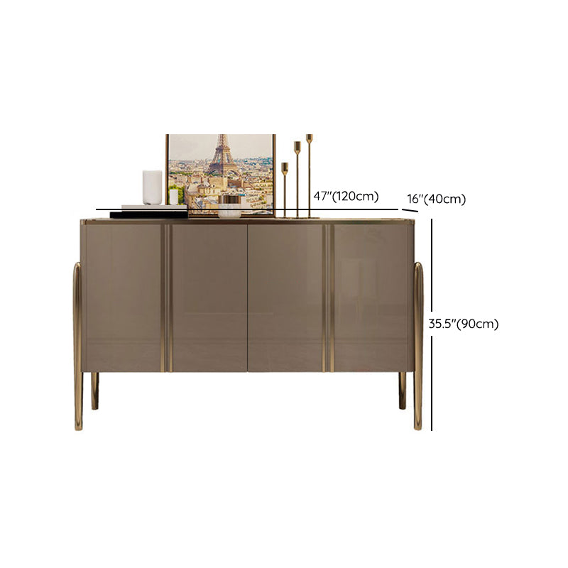 Glam Style Credenza Stone Buffet Stand with Cabinets and Drawers Clearhalo 'buffet_sideboard' 'Buffets & Sideboards' 'furn' 'furn_buffet_sideboard' 'Furniture' 'Kitchen & Dining Furniture' 7046184