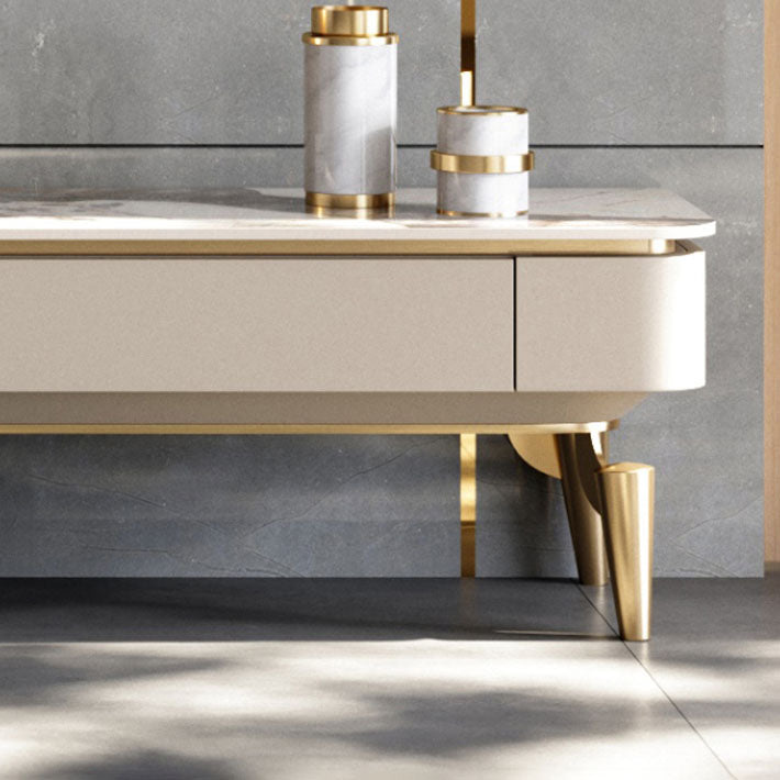 Contemporary Media Console Stone TV Media Stand with 3 Drawers Clearhalo 'furn' 'furn_tv_stands_entertainment_centers' 'Furniture' 'Living Room Furniture' 'TV Stands & Entertainment Centers' 'TV Stands & Media Storage Furniture' 'tv_stands_entertainment_centers' 7046545