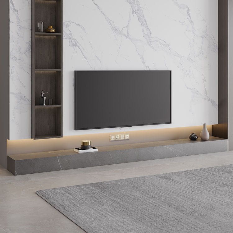 Stone Media Console Contemporary Gray TV Stand Console with Drawers Clearhalo 'furn' 'furn_tv_stands_entertainment_centers' 'Furniture' 'Living Room Furniture' 'TV Stands & Entertainment Centers' 'TV Stands & Media Storage Furniture' 'tv_stands_entertainment_centers' 7046552
