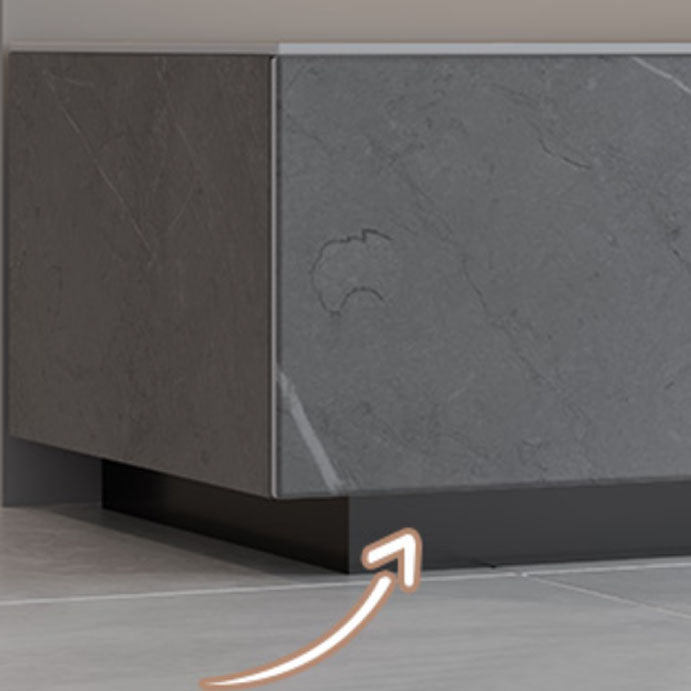 Stone Media Console Contemporary Gray TV Stand Console with Drawers Clearhalo 'furn' 'furn_tv_stands_entertainment_centers' 'Furniture' 'Living Room Furniture' 'TV Stands & Entertainment Centers' 'TV Stands & Media Storage Furniture' 'tv_stands_entertainment_centers' 7046558