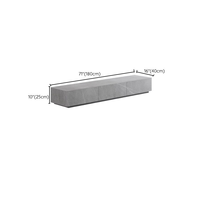 Stone Media Console Contemporary Gray TV Stand Console with Drawers Clearhalo 'furn' 'furn_tv_stands_entertainment_centers' 'Furniture' 'Living Room Furniture' 'TV Stands & Entertainment Centers' 'TV Stands & Media Storage Furniture' 'tv_stands_entertainment_centers' 7046560