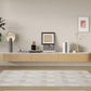 Contemporary Stone Media Console Wall Mounted White TV Console 94.5"L x 12"W x 8"H Clearhalo 'furn' 'furn_tv_stands_entertainment_centers' 'Furniture' 'Living Room Furniture' 'TV Stands & Entertainment Centers' 'TV Stands & Media Storage Furniture' 'tv_stands_entertainment_centers' 7046563