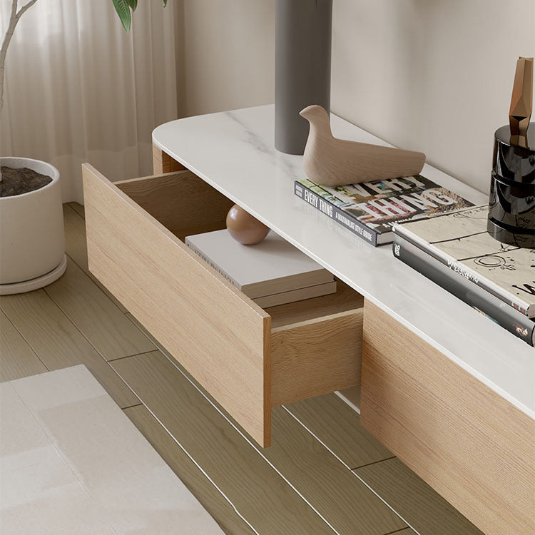 Contemporary Stone Media Console Wall Mounted White TV Console Clearhalo 'furn' 'furn_tv_stands_entertainment_centers' 'Furniture' 'Living Room Furniture' 'TV Stands & Entertainment Centers' 'TV Stands & Media Storage Furniture' 'tv_stands_entertainment_centers' 7046569