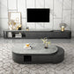 Open Storage Media Console Stone TV Media Stand for Living Room Clearhalo 'furn' 'furn_tv_stands_entertainment_centers' 'Furniture' 'Living Room Furniture' 'TV Stands & Entertainment Centers' 'TV Stands & Media Storage Furniture' 'tv_stands_entertainment_centers' 7046589