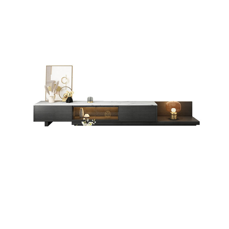 Open Storage Media Console Stone TV Media Stand for Living Room 69"L x 16"W x 12"H White Square Clearhalo 'furn' 'furn_tv_stands_entertainment_centers' 'Furniture' 'Living Room Furniture' 'TV Stands & Entertainment Centers' 'TV Stands & Media Storage Furniture' 'tv_stands_entertainment_centers' 7046597