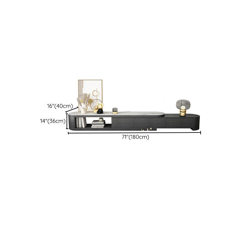 Open Storage Media Console Stone TV Media Stand for Living Room Clearhalo 'furn' 'furn_tv_stands_entertainment_centers' 'Furniture' 'Living Room Furniture' 'TV Stands & Entertainment Centers' 'TV Stands & Media Storage Furniture' 'tv_stands_entertainment_centers' 7046605