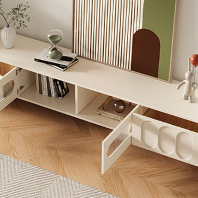 Supporto multimediale moderno per TV con spazio chiuso per console multimediale per soggiorno