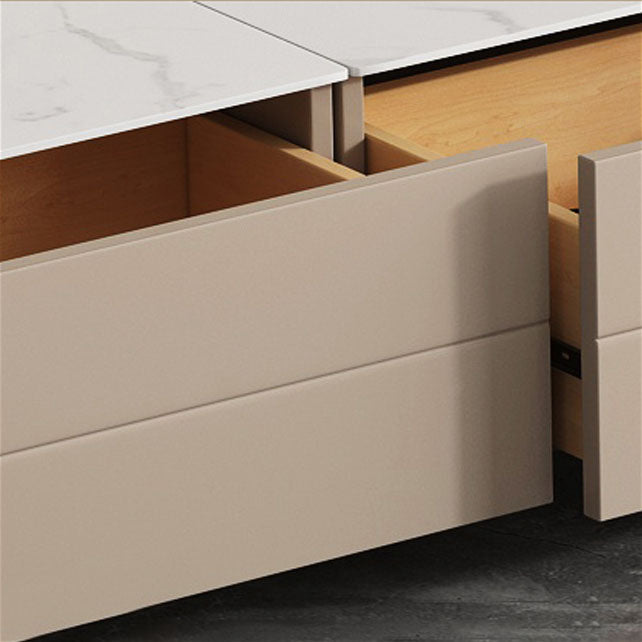 Contemporary Media Console Stone TV Media Stand with 4 Drawers Clearhalo 'furn' 'furn_tv_stands_entertainment_centers' 'Furniture' 'Living Room Furniture' 'TV Stands & Entertainment Centers' 'TV Stands & Media Storage Furniture' 'tv_stands_entertainment_centers' 7046647