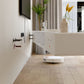 White Contemporary TV Console Floating Faux Wood Media Console