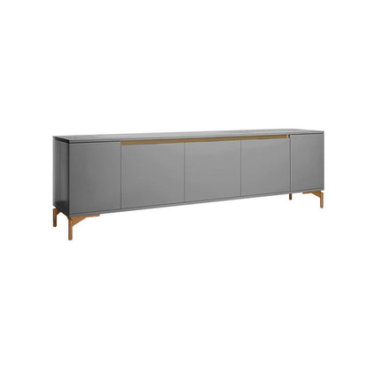 Contemporary TV Media Stand Stone TV Media Console for Living Room Grey Clearhalo 'furn' 'furn_tv_stands_entertainment_centers' 'Furniture' 'Living Room Furniture' 'TV Stands & Entertainment Centers' 'TV Stands & Media Storage Furniture' 'tv_stands_entertainment_centers' 7046673