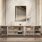 Contemporary TV Media Stand Stone TV Media Console for Living Room Clearhalo 'furn' 'furn_tv_stands_entertainment_centers' 'Furniture' 'Living Room Furniture' 'TV Stands & Entertainment Centers' 'TV Stands & Media Storage Furniture' 'tv_stands_entertainment_centers' 7046676