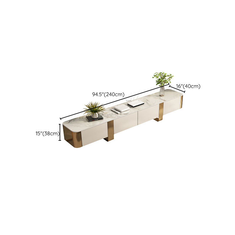 Wall Mounted TV Console Contemporary White Stone Media Console Clearhalo 'furn' 'furn_tv_stands_entertainment_centers' 'Furniture' 'Living Room Furniture' 'TV Stands & Entertainment Centers' 'TV Stands & Media Storage Furniture' 'tv_stands_entertainment_centers' 7046700