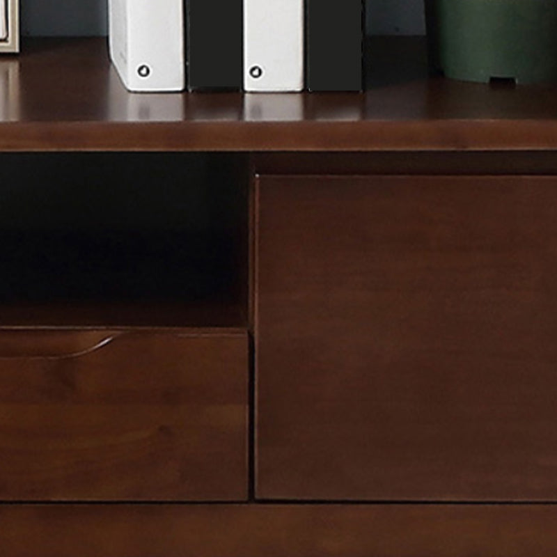 Rubber Wood Media Console Modern 2 Doors TV Console with Splayed Wooden Legs Clearhalo 'furn' 'furn_tv_stands_entertainment_centers' 'Furniture' 'Living Room Furniture' 'TV Stands & Entertainment Centers' 'TV Stands & Media Storage Furniture' 'tv_stands_entertainment_centers' 7046714