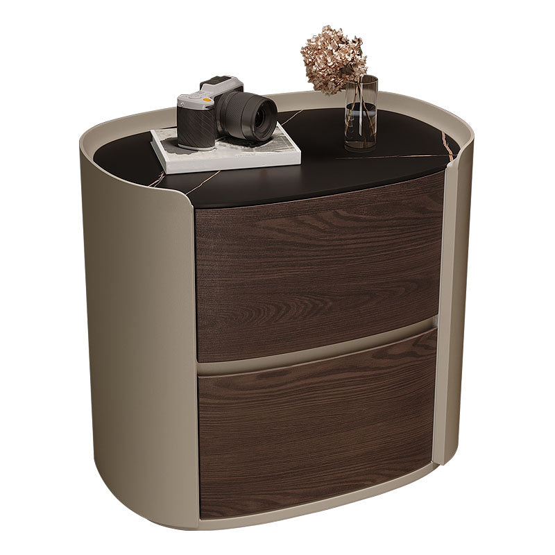Contemporary Night Table Storage Accent Table Nightstand with 2 Drawers for Home Clearhalo 'Bedroom Furniture' 'furn' 'furn_night_stand' 'Furniture' 'night_stand' 'Nightstands' 7046813