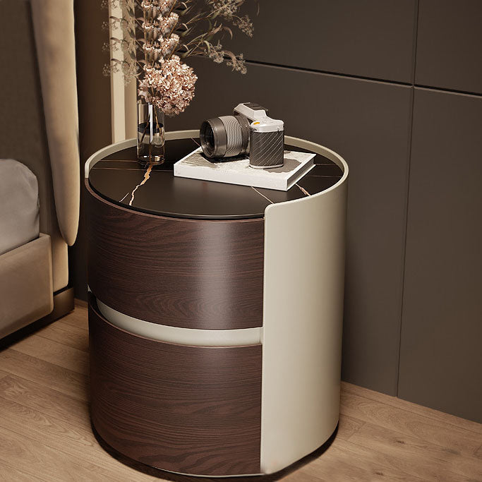 Modernism Night Table 2 Drawers Storage Bed Nightstand for Home 18"L x 18"W x 20"H 1 Piece Clearhalo 'Bedroom Furniture' 'furn' 'furn_night_stand' 'Furniture' 'night_stand' 'Nightstands' 7046820